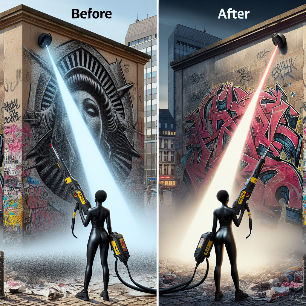 Laser cleaning: A time-saving technique for removing graffiti from public spaces.